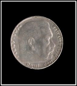 Германия 3 Рейх 5 марок 1938г. Оригинал . Серебро