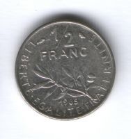 1/2 франка 1965 г. Франция