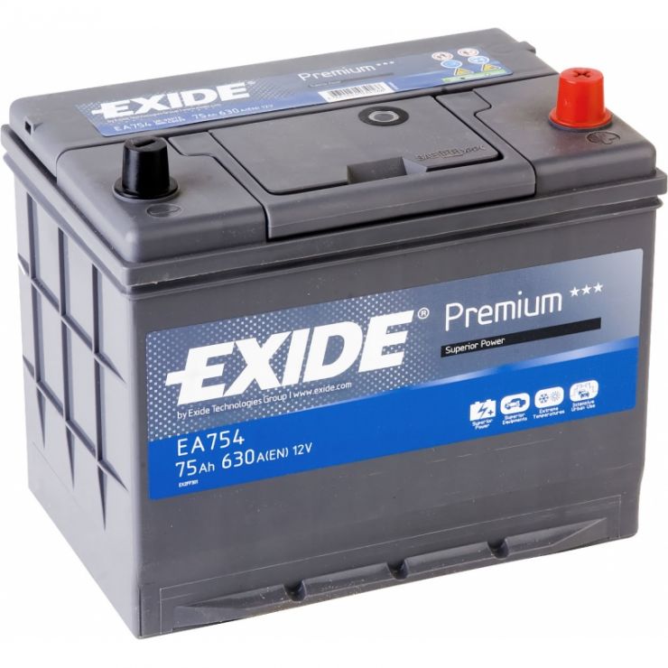 Автомобильный аккумулятор АКБ Exide (Эксайд) Premium EA754 75Ач о.п.