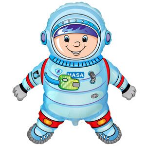 Астронавт фольгированный шар с гелием