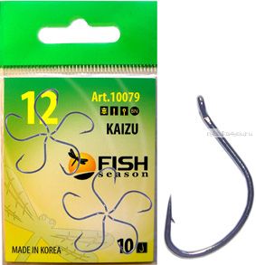 Крючки Fish Season FS Kaizu одинарные  ( упаковка 10 шт)(Артикул:10079)