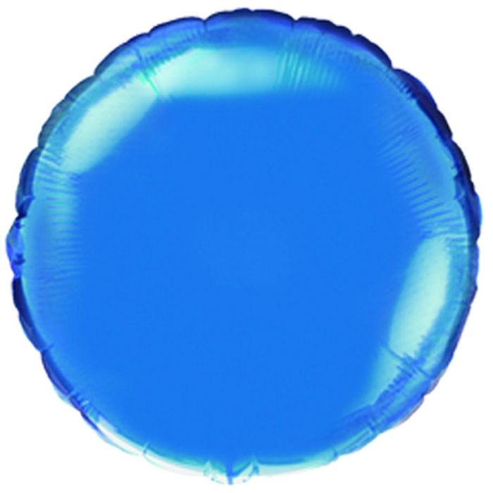 Круг синий большой шар фольгированный с гелием