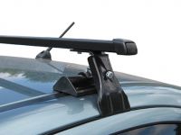 Универсальный багажник на крышу Муравей Д-1, на Hyundai Accent, стальные прямоугольные дуги