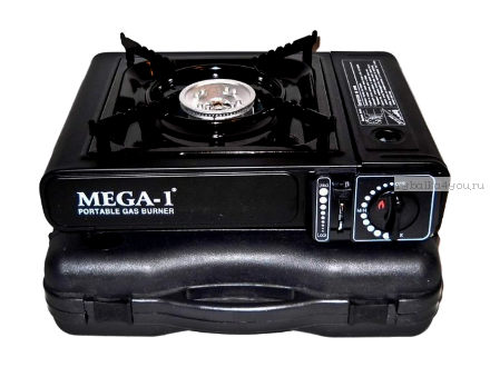 Плита газовая настольная "Мега-1" в кейсе с переходником MS-2000