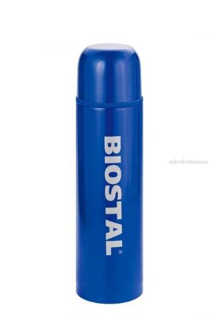 Термос BIOSTAL NB750C-B с двойной колбой цветной синий (узкое горло)0,75 л