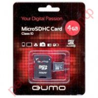 Карта памяти QUMO MicroSD 4 Гб