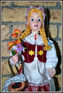Чешская кукла-марионетка Красная Шапочка - Karkulka (Чехия, Praha, Hand Made, авторы  Ивета и Павел Новотные)