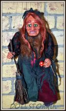 Чешская кукла-марионетка Баба-Яга - Baba Yaga (Чехия, Praha, Hand Made, авторы  Ивета и Павел Новотные)