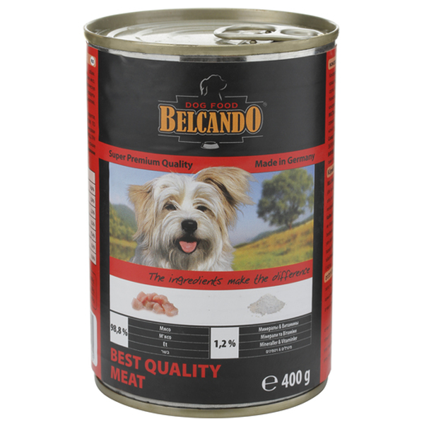 Консервы BELCANDO BEST QUALITY MEAT для собак всех пород с отборным мясом 400гр