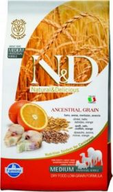 N&D Low Grain GODFISH&ORANGE Adult ( Треска+апельсин  для взрослых собак всех пород )