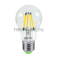 Лампа светодиодная LED-A60-deco 5Вт 230В Е27 3000К 450Лм прозрачная IN HOME