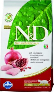N&D Cat Chicken & Pomegranate Neutered Adult (курица+гранат беззерновой для взрослых стерилизованных кошек)