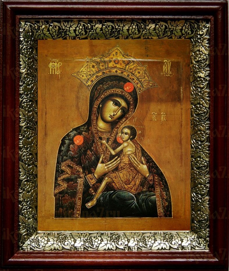 Арапетская икона Божьей Матери (19х22), темный киот