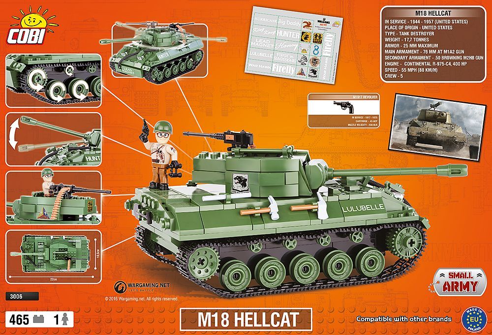 КОБИ  World of Tanks - Танк M18 Hellcat COBI-3006