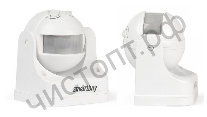 Инфракрасный датчик движения Smartbuy настенный 1200Вт, 180гр., до 12м, IP44 (sbl-ms-009)