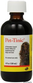 Pet-Tinic (120 мл.)  - жидкий витаминно-минеральный комплекс для собак, кошек, щенков и котят.