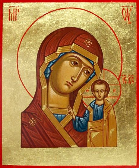 Венчальная пара 22. Казанская Божией Матери (рукописная икона)