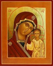 Венчальная пара 27. Казанская Божией Матери (рукописная икона)