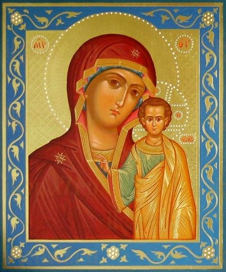 Венчальная пара 36. Казанская Божией Матери (рукописная икона)