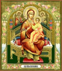 Всецарица икона Божией Матери (рукописная)
