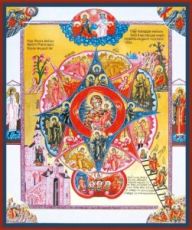 Неопалимая купина икона Божией Матери (рукописная)