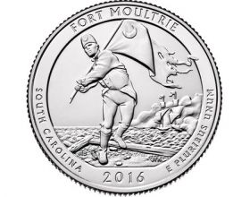 Национальный парк Форт Молтри (штат Южная Каролина)   25 центов  США 2016 Монетный двор S
