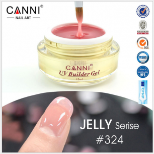 Моделирующий гель-желе камуфляж Canni №324 UV Builder Gel Jelly