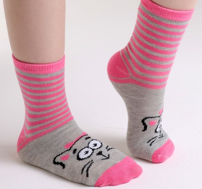 Носки для девочки до годика Кошечка