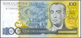 Бразилия - 100 Крузадос 1987 UNC