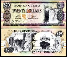 Гайана - 20 Долларов 2009 UNC