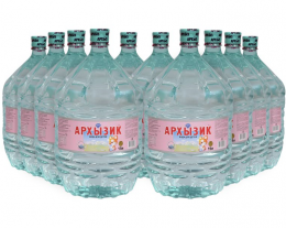 Вода Архызик 10 бутылей по 19 литров, пэт.