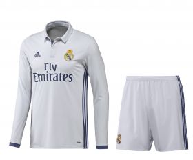 Реал Мадрид форма длинный рукав 2016-17 домашняя (майка+шорты)