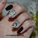 Слайдер-дизайн для ногтей Чёрное Кружево на прозрачном фоне и прозрачное кружево на чёрном фоне, маникюр