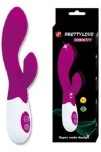 Вибратор Baile Pretty Love Brighty с клиторальным стимулятором фиолетовый, 10*3,6 см