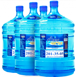 Доставка воды Аква чистая 4 бутыли по 19л.