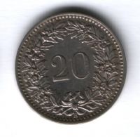 20 раппенов 1909 г. Швейцария