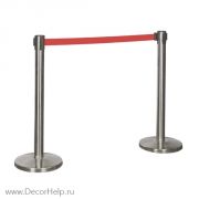 Стойка ограждение с красной вытяжной лентой