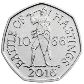 950 лет битве при Гастингсе 50 пенсов Великобритания  2015