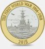 Королевский Морской Флот. Первая Мировая Война. 2 фунта Великобритания 2015