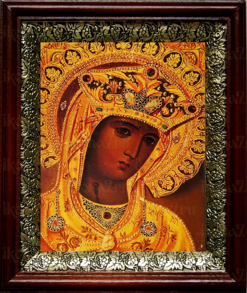 Андрониковская икона Божьей Матери (19х22), темный киот
