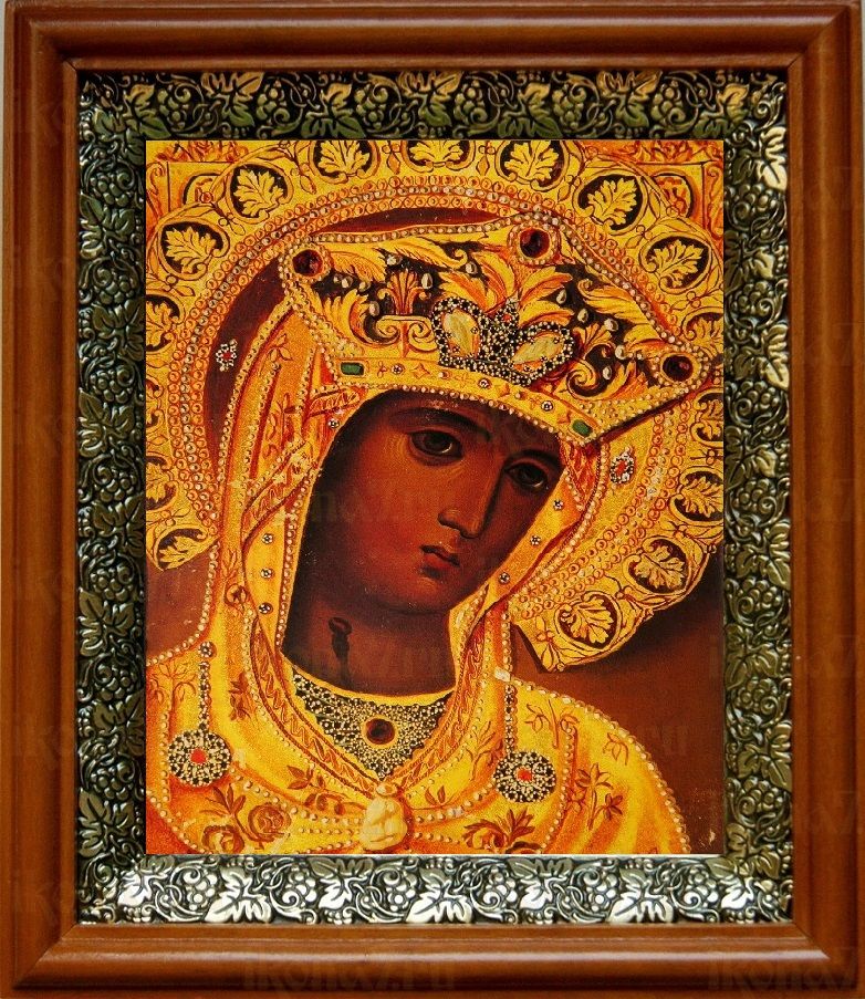 Андрониковская икона Божьей Матери (19х22), светлый киот