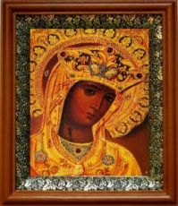 Андрониковская икона Божьей Матери (19х22), светлый киот