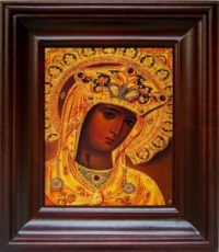 Андрониковская икона Божьей Матери (21х24), простой киот