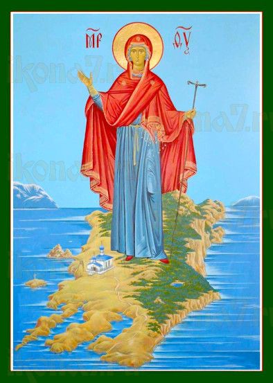 Афонская икона Божией Матери (рукописная)