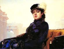 Неизвестная (Незнакомка)  1883 г.г. Репродукция Ивана Крамского