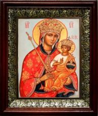 Галатская икона Божьей Матери (19х22), темный киот