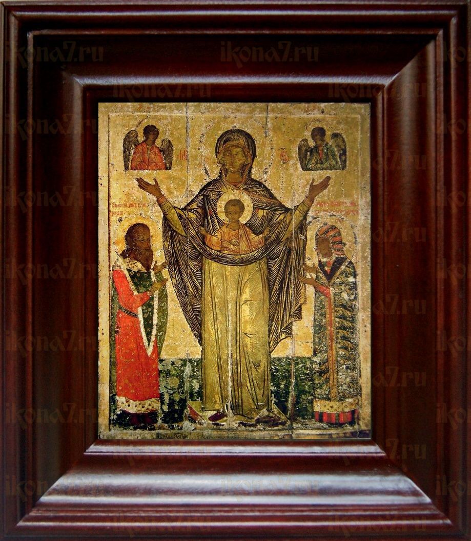 Мирожская икона Божьей Матери (21х24), простой киот