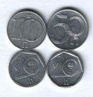 Набор монет Чехия 1976-2003 г. 4 шт.
