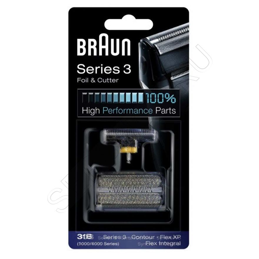Сетка и режущий блок 31B для бритвы Braun (Браун) Series 3, артикул 81387938