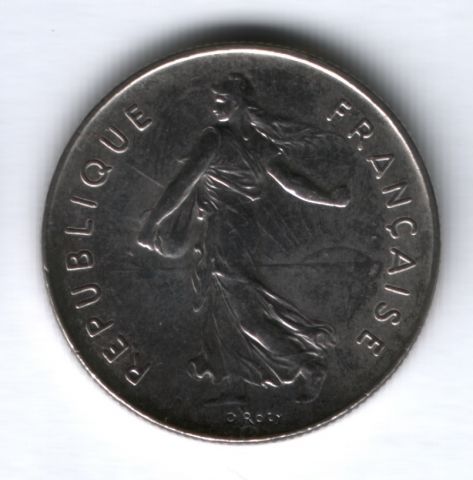 5 франков 1990 г. UNC Франция